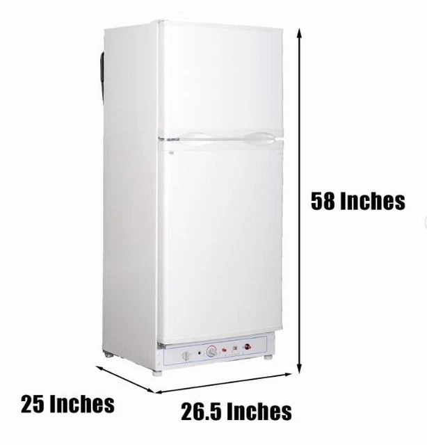 Smad 6.5 cu ft Propane Refrigerator LPG Cottage Cabin Camper Gas Fridge RV Home