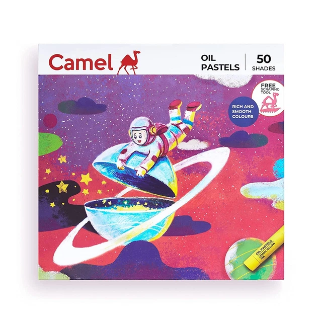 Pastels à L'huile Camlin Kokuyo – 50 Nuances – Boîte Réutilisable