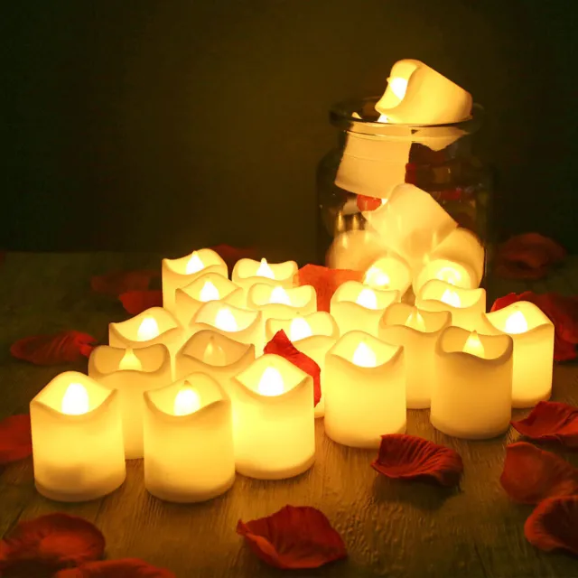 BULK LED Flameless Tea Light Tealight Candle Wedding Decoration Battery Included
