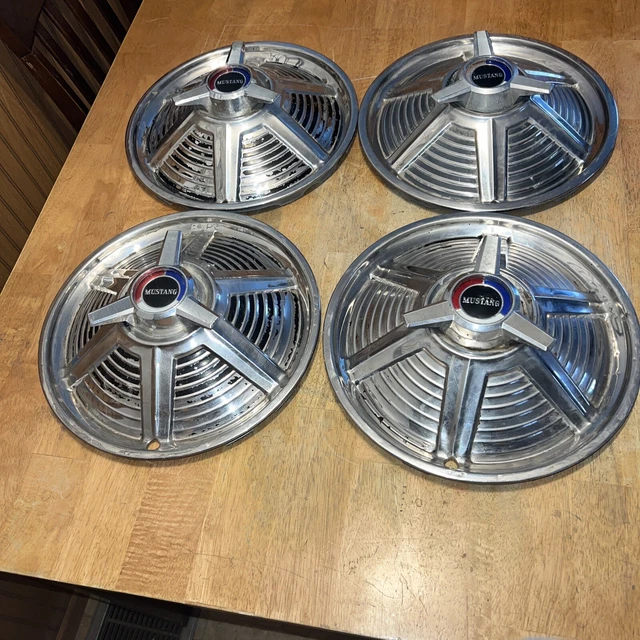 1965 FORD MUSTANG 14" Spinner Wheel Covers Hubcaps Set Of 4 199.99