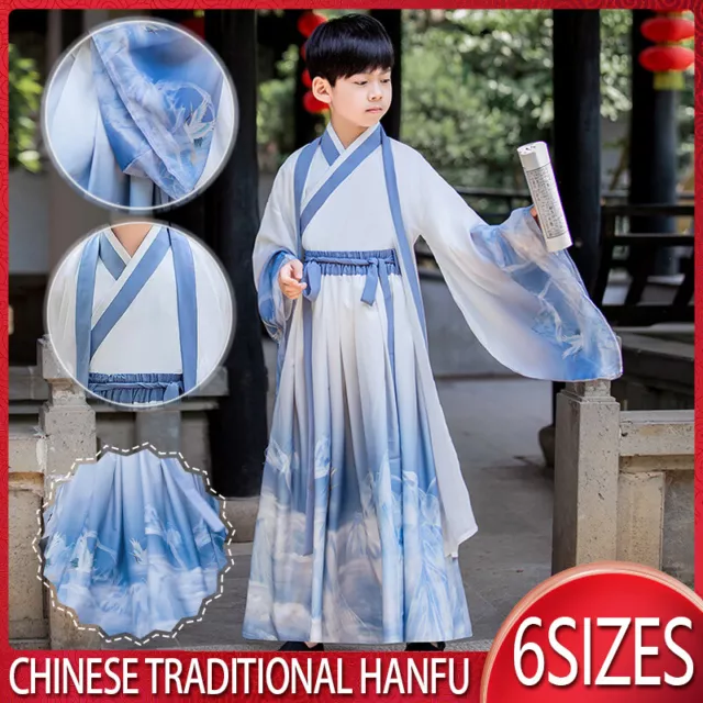 Kids Hanfu Traditional Chinese Dress Tang Suit Cosplay Costume AU Cultural Wear