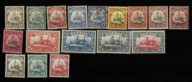 1901 GERMAN SAMOA YACHTS SET TO 5m  - A COUPLE FU BUT MOST HINGED MINT SEE PHOTO