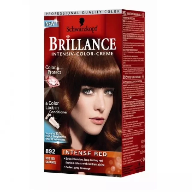 Schwarzkopf Brillance Intense Red Crema Tintura Capelli 892 Rosso Caramello