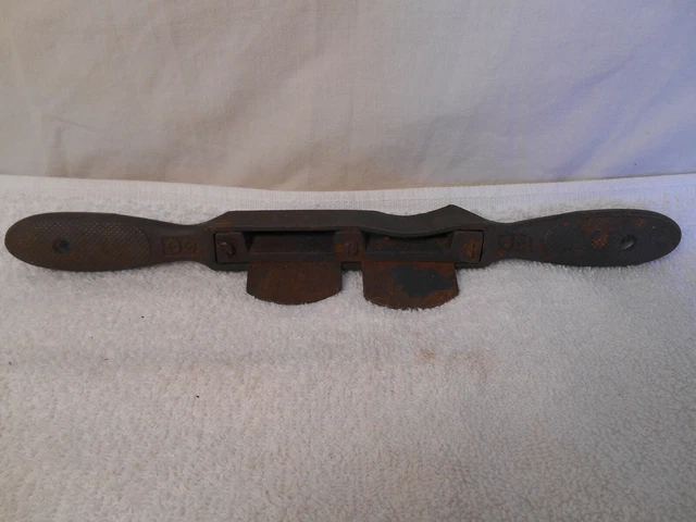 Stanley~No. 60~Straight & Radius Double (Sweetheart) Blades Vintage Spokeshave
