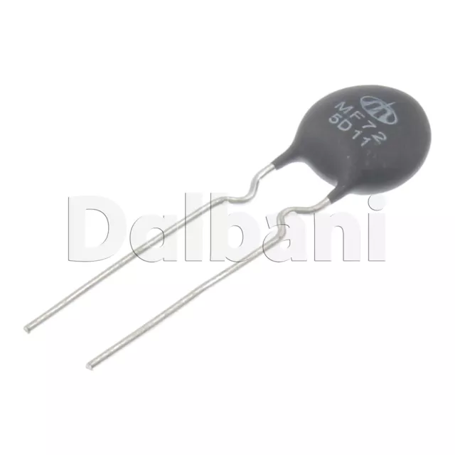 5pcs MF72 5D-11 NTC Thermistor 4A 2 Pin 5K Negative Temperature Coefficient