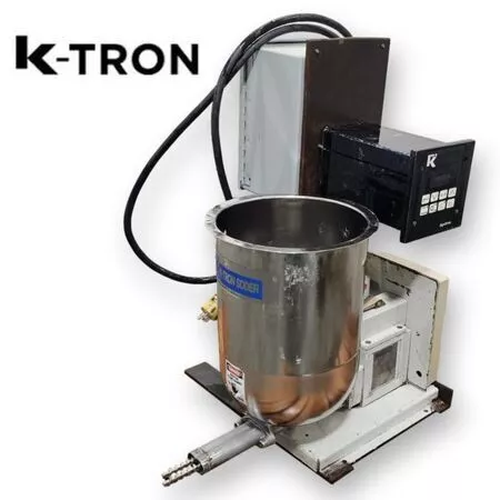 Used K-tron Volumetric Stainless Lab Dual Twin Screw Auger Feeder KCLKT20