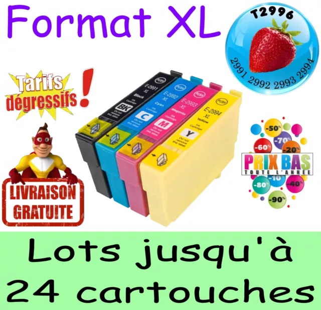 Lot de 4 cartouches d'encre compatible T29 XL nonOEM EPSON Expression Home XP452