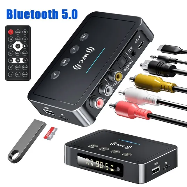 3 In 1 NFC Bluetooth 5.0 Adapter Empfänger Sender Stereo Audio AUX RCA Receiver 3