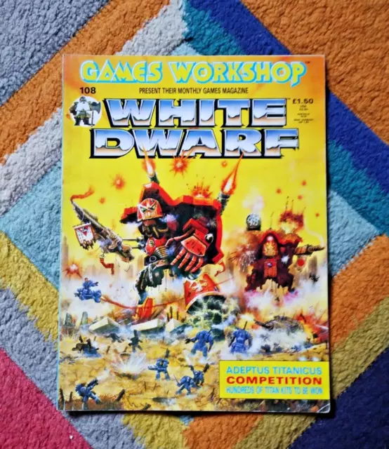 Games Workshop White Dwarf Magazines issue 108 December 1988 rare vintage