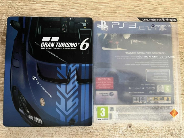 Jeu PS3 Gran Turismo 6 Édition Anniversaire Steelbook - édition Collector Avec Boîtier Métal, Jeu En Bon état, Sortie 2005