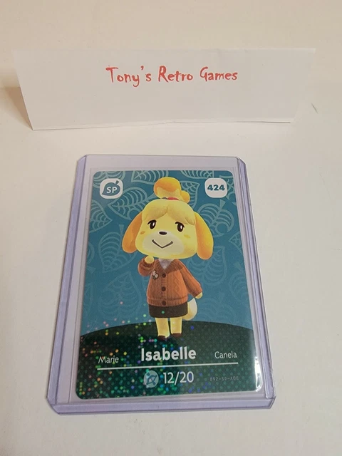 !SUPER SALE! ISABELLE # 424 Animal Crossing NINTENDO Amiibo Card SERIES 5 MINT!!