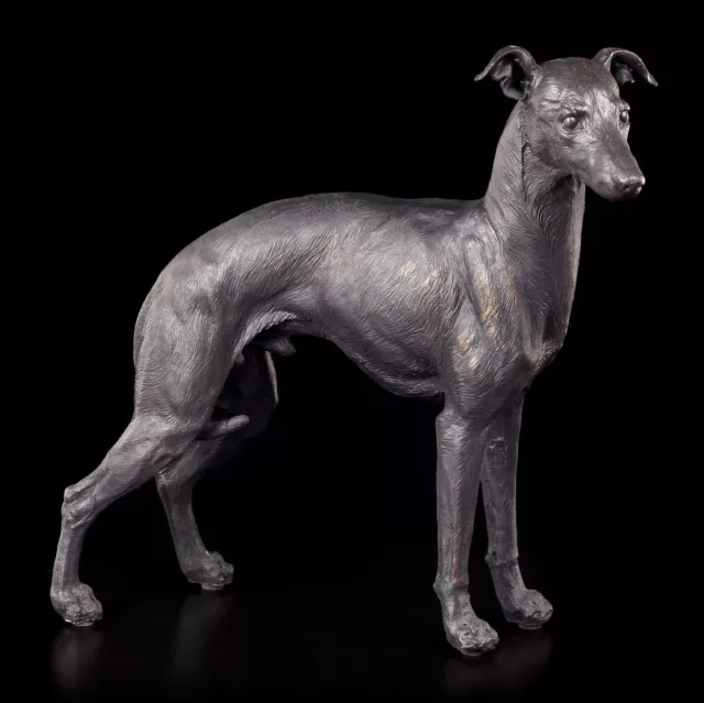 Sighthound Figurine - Greyhound Male Dog Bronze Look Decorative Statue