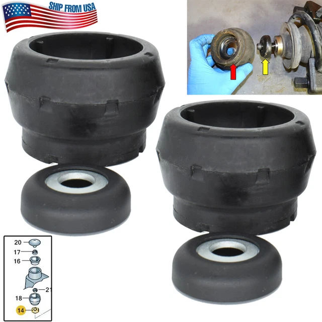 For VW MK4 Beetle Golf Jetta TT Audi Front Strut Mount Bushing Bearing Set New