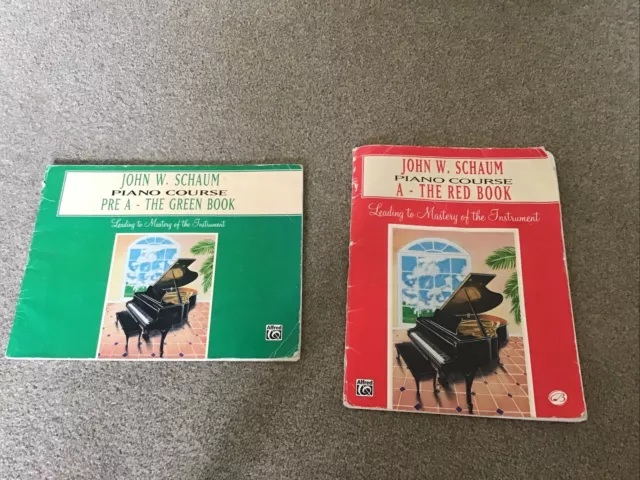 John W. Schaum Piano Course Pre-A: The Green Book And Red Book Bundle