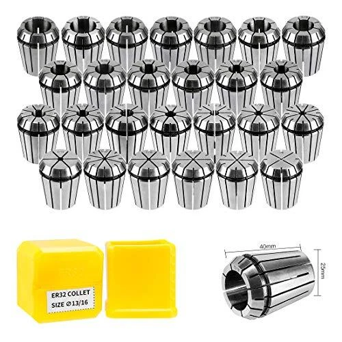 SILIVN 26PCS Spring Collet Set ER32 for CNC Engraving Machine & Milling Lathe...