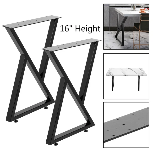 VEVOR Gambe da Tavolo in Metallo da 2 Pz Acciaio 16x18 Pollici Gambe da Tavolo
