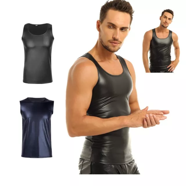 UK Men Sports Bra Crop Tank Top Y-Back Fitness Muscle T-shirt Clubwear  Costume
