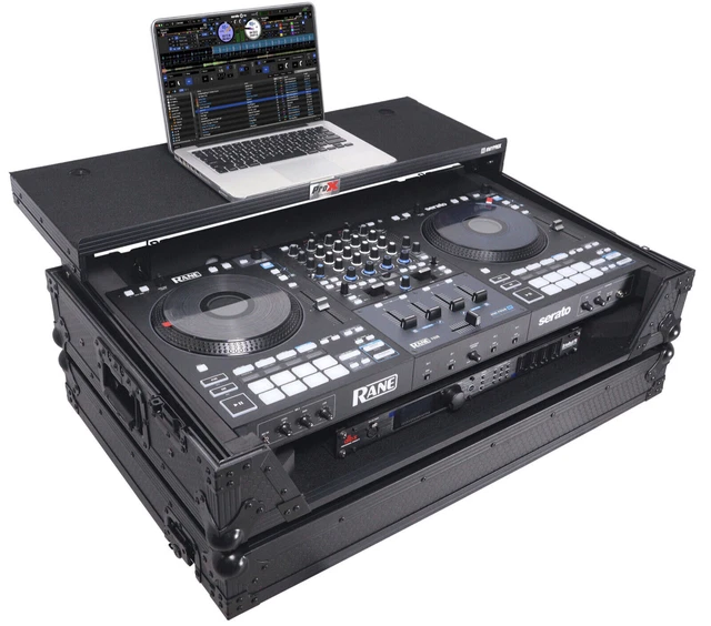 ProX XS-RANEFOUR WLTBL LED Case For RANE Four Controller w Laptop Shelf, 1U Rack