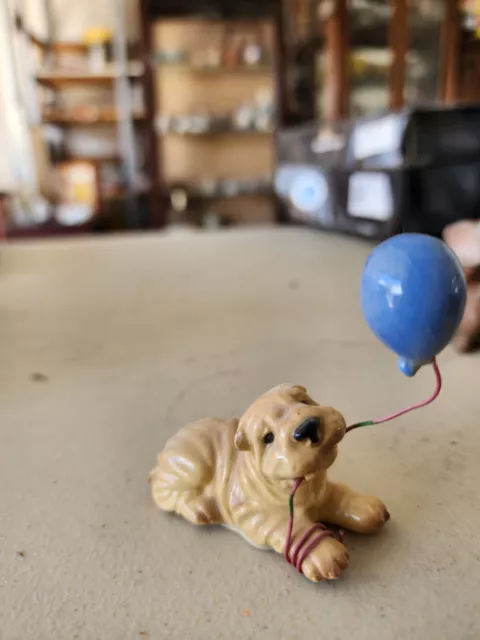 Retired Hagen Renaker Shar Pei With Balloon