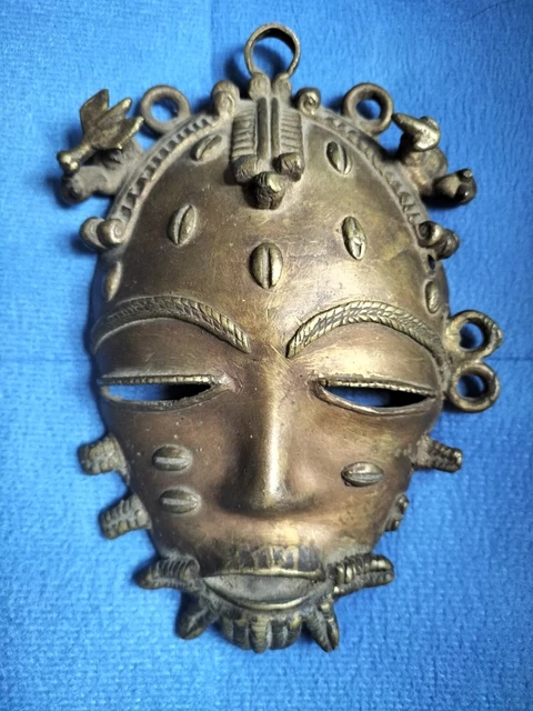 Pendentif Masque Africain En Argent Massif 925 Ajouré - Occasion En Très Bon état