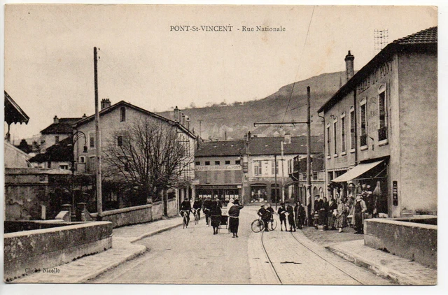 PONT SAINT VINCENT - Meurthe et Moselle CPA 54 - magasin rue Nationale