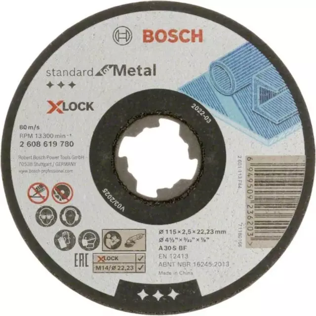 Bosch Accessories Standard for Metal 2608619780 Disque à tronçonner 115 mm 1