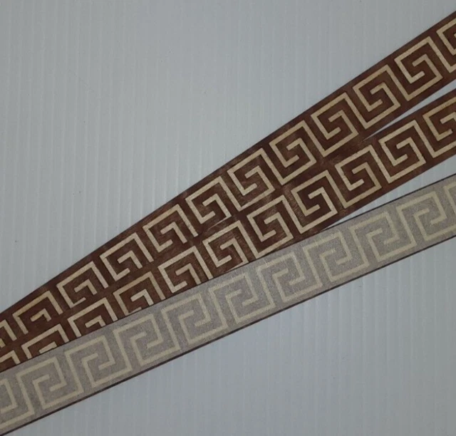 Lote de 3 piezas Bandas de incrustación de chapa de llave griega, 24"" x 1", CHAPA REQUERIDA MADERA