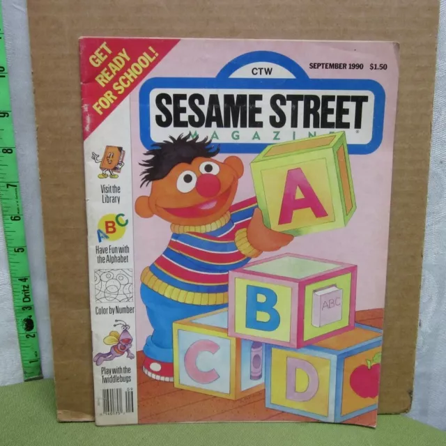 SESAME STREET MAGAZINE September 1990 issue Play with Twiddlebugs sign-language