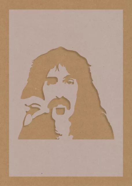 Frank Zappa Stencil Celebrity Rock Star Shabby Chic Vintage
