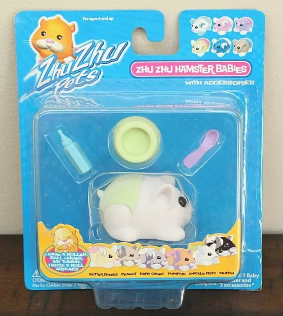 NEW Zhu Zhu HAMSTER BABY WITH ACCESSORIES Snickle Fritz Bottle NIB NOS 2008