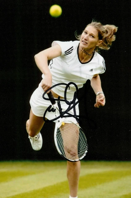 Photo Signée Steffi Graf Wimbledon - Format 6x4 - Autographe Tennis + Certificat D'authenticité