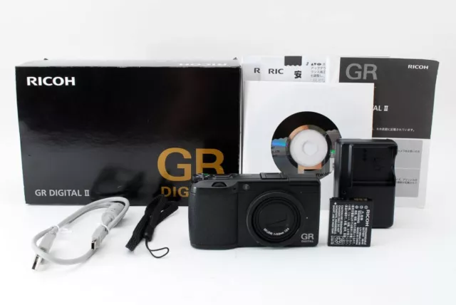 RICOH GR DIGITAL II 10.1MP Digital Camera Black Set From JAPAN Tested Working