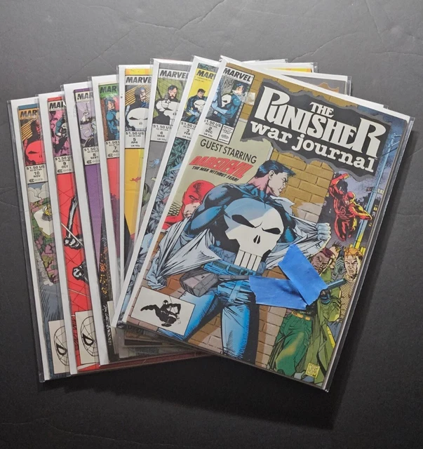 Punisher War Journal (1988) Lot Of 8 early Issues 8.0-8 5 Grades Marvel Jim Lee