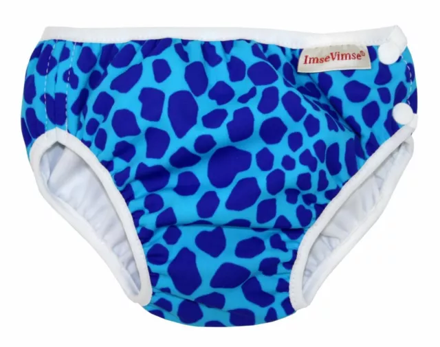 Imse Vimse Schwimmwindel, Badewindel, Aquawindel, Babybadehose Blue Leopard