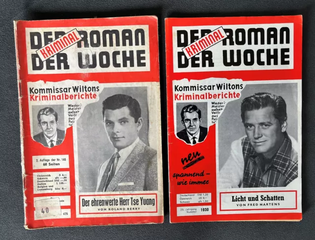 2x „Der Kriminalroman der Woche“ – HIRO-Verlag (50er – 70er Jahre)