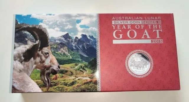 Australian Lunar Series II 2015 Year of the Goat .999 Silver Proof 3-Coin Set