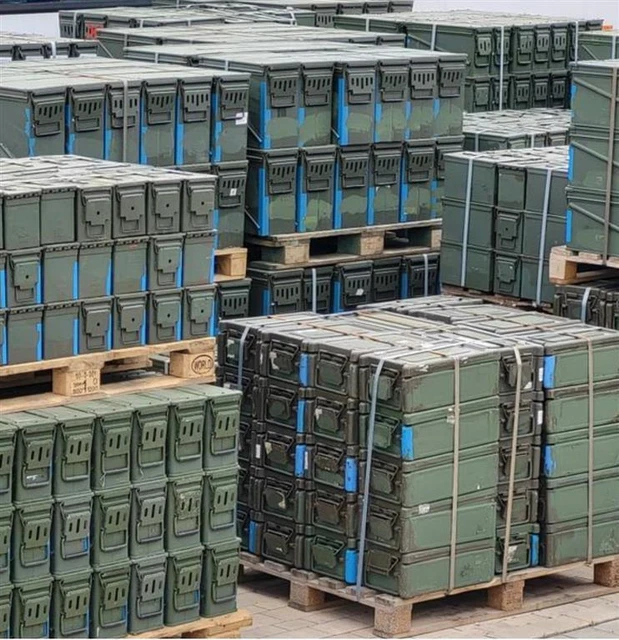 Originakl Bundeswehr Munitionskiste Transportkiste Metallkiste Kiste Munkiste
