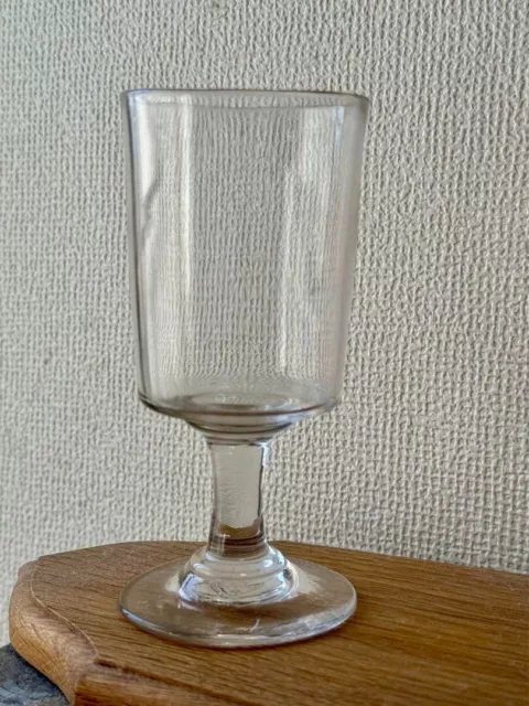 French 1800's Antique Bistro wine glass Rare