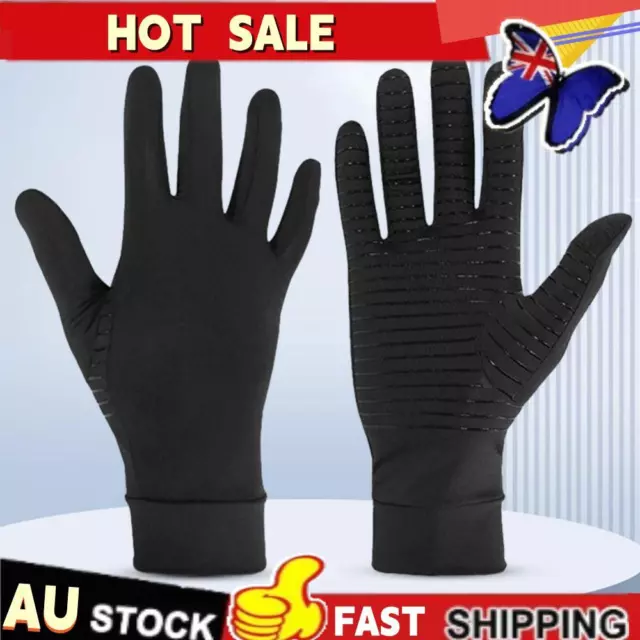 1Pair Anti Arthritis Gloves Unisex Compression Gloves for Carpal Therapy (S)