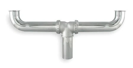 Zoro Select 1Pnr7 1-1/2 " Dia., Brass, Chrome/Brass Finish, Kitchen, Center