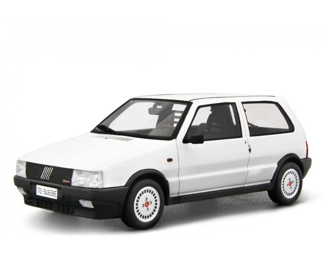 Miniature Fiat Uno Turbo IE 1985 Blanche - LaudoRacing 1/18 (occasion, Très Bon état)