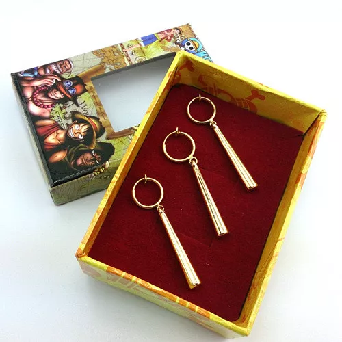 3pcs Anime ONE PIECE Roronoa Zoro Earrings Cosplay Costume Accessories With Box 3pcs Anime ONE PIECE Roronoa Zoro Earrings Cosplay Costume Accessories With Box