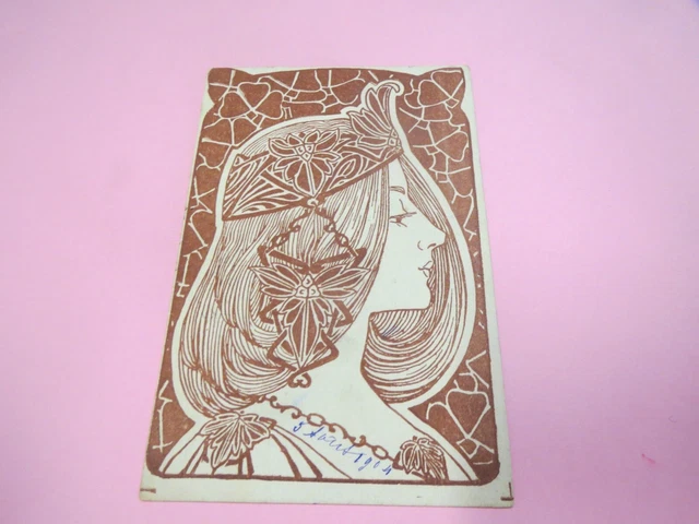 30014 Carte Postale 54 Art Nouveau Supplement A La Broderie Illustree