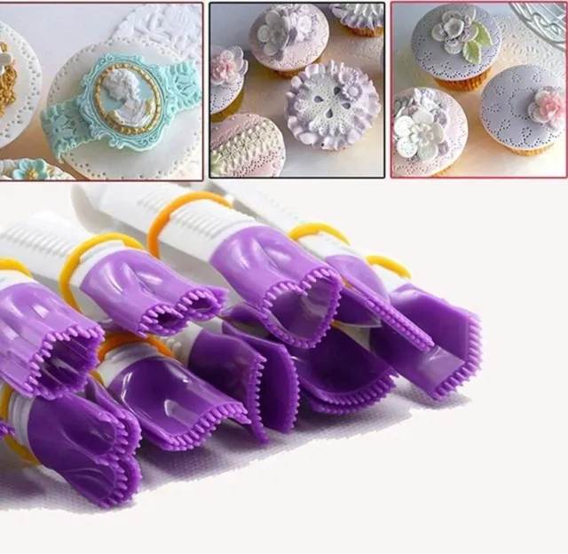 Cake Fondant Embossed Crimper Lace Clip Cutter Mold Sugarcraft Decorating Tool