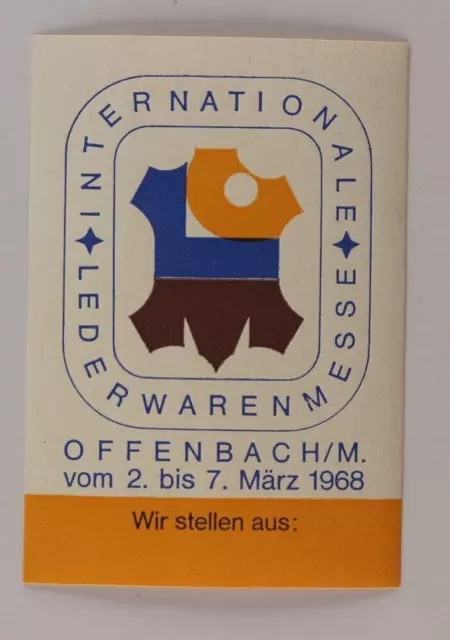 International Leather Goods Expo/Fair in Offenbach 1968 German Poster Stamp Ad