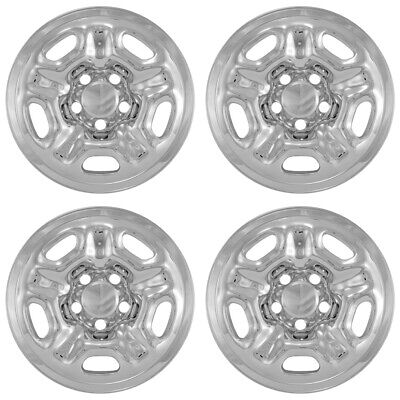 4 CHROME 15" Wheel Skins Hub Caps Rim Covers Simulators for 05-15 Toyota Tacoma
