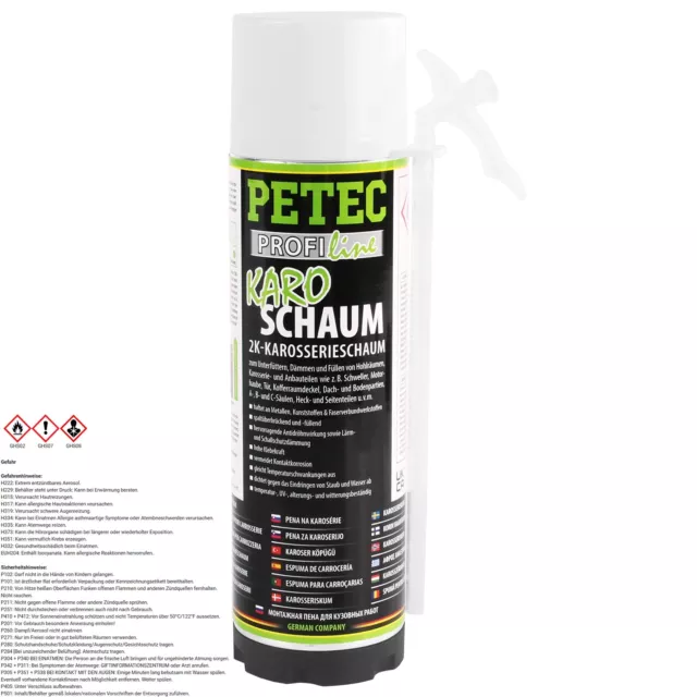 PETEC 98140 KARO-SCHAUM  2K-KAROSSERIESCHAUM UNTERFÜTTERN DÄMMEN 400 ml