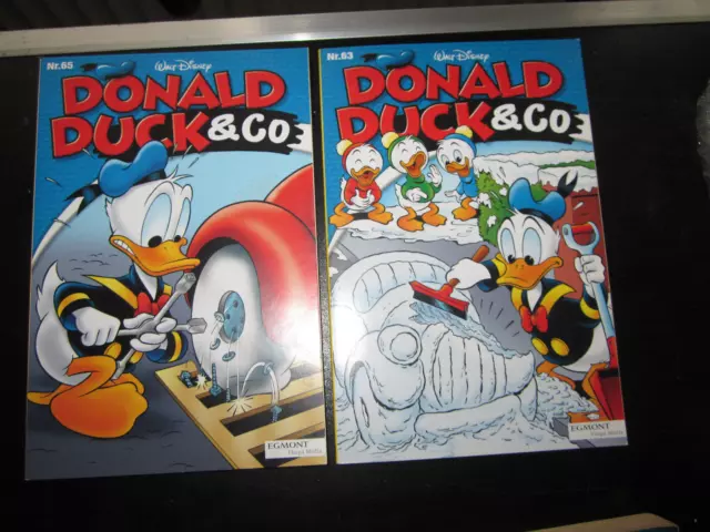 2X  Donald Duck & Co Nummer 63 + 65  Top Sammlung Paket Komvolut