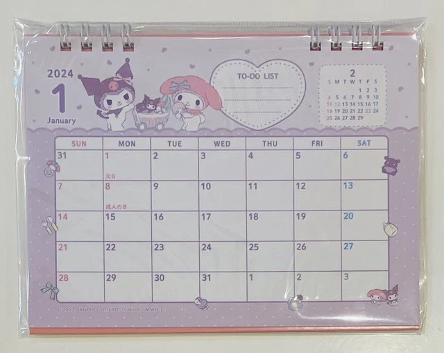 SANRIO KUROMI AND My Melody Datebook,schedule planner 2024,Japanese
