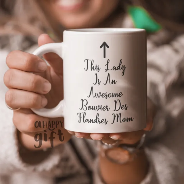 Bouvier Des Flandres Mom Mug This Lady Is An Awesome Bouvier Des Flandres Mom